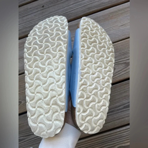 BIRKENSTOCK ARIZONA DOVE BLUE PATENT Sz 40 M7 W9 - Picture 7 of 8